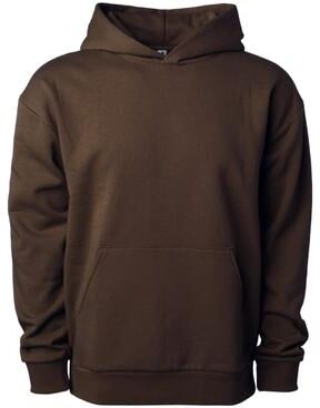 Independent Trading Co. IND330BLV Boulevard Heavyweight Hooded Sweatshirt in Brown size Large   Cotton/Polyester Blend