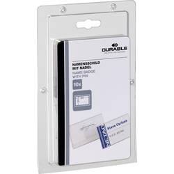 Durable 860619 Namensschild (B x H) 60 mm x 30 mm Sicherheitsnadel 10 St.
