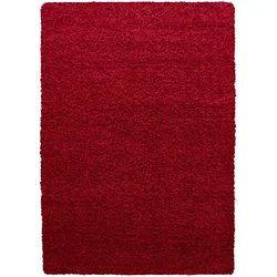 HOCHFLORTEPPICH RHEIN, einfarbig, aus Polypropylen, Rot, 200 x 290 cm