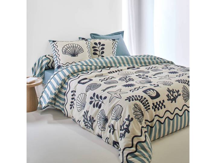 Linge de lit Marinette en coton imprimé - Blancheporte