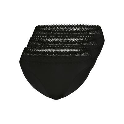 Slip SASSA "3er Pack Slip Tempting Passion", Damen, Gr. 36, 3 Stk., schwarz, Mikrofaser, , figurbetont, Unterhosen Slip