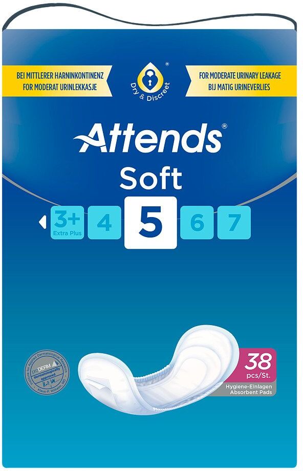 Attends Soft 5 Einlagen anatomisch 38stk