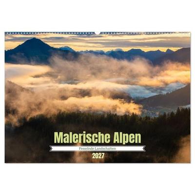 Malerische Alpen - Fesselnde Landschaften (Wandkalender 2027 DIN A2 quer), CALVENDO Monatskalender