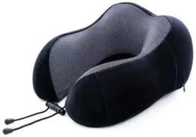 Healfit Counter Soft Travel U Shaped Neck Pillow, Memory Foam Massage Pillow, Airplane Cervical Healthcare Bedding black