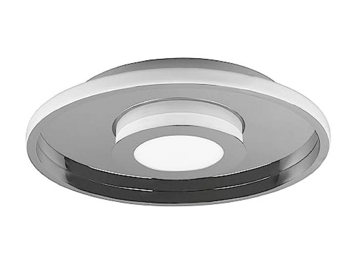 Trio\, Plafonnier\, Ascari incl. 1 x LED\,SMD\,35\,0 Watt\,3000K\,4100 Lm. Plastique\, Blanc\, Corps: Métal\, Chrome Ø:40\,0cm\, H:6\,8cm IP20\,IP44