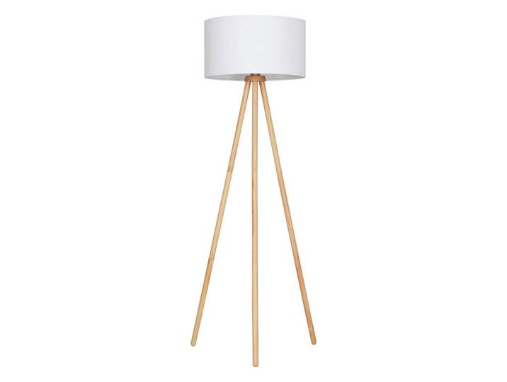 Stehleuchte, Weiß, Buchefarben, Holz, 148 cm, Lampen & Leuchten, Innenbeleuchtung, Stehlampen, Stehlampen
