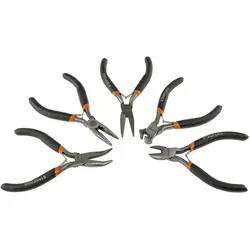 ChiliTec Elektroniker Zangen-Set "MiniGrip" 5-tlg 12cm, isolierte Griffe, federöffnend