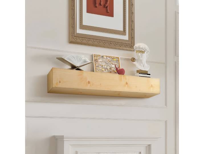 Cheminée VEVOR\, 183 x 20 x 12\,7 cm\, capacité de charge 22\,7 kg\, cheminée en bois naturel pour au-dessus de la cheminée\, étagère de ferme flottante à fixer au mur\, cheminée en bois faite à la main comme décoration murale