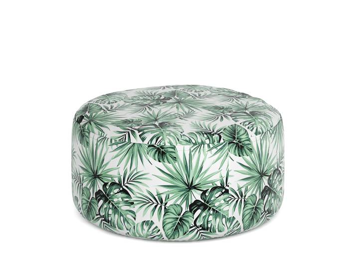 Outdoor Pouf aufblasbar PATTY Blattmuster grün