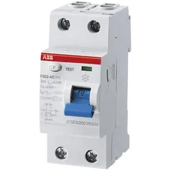 ABB, Schutzschalter, FI-Schutzschalter 2-polig 25A/0,3A