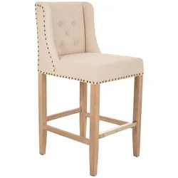 BARHOCKER aus Holz, grau, 48x58x67cm