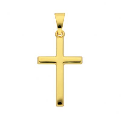Kettenanhänger ADELIA´S "Kreuzanhänger 585 Gold ( 14K )", gold, Schmuckanhänger, Damen, Gold, Kettenanhänger, Goldanhänger Kreuz