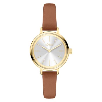 Quarzuhr S.OLIVER "Petite Time", braun, Armbanduhren, Damen, Quarzuhr, Armbanduhr, Damenuhr, analog