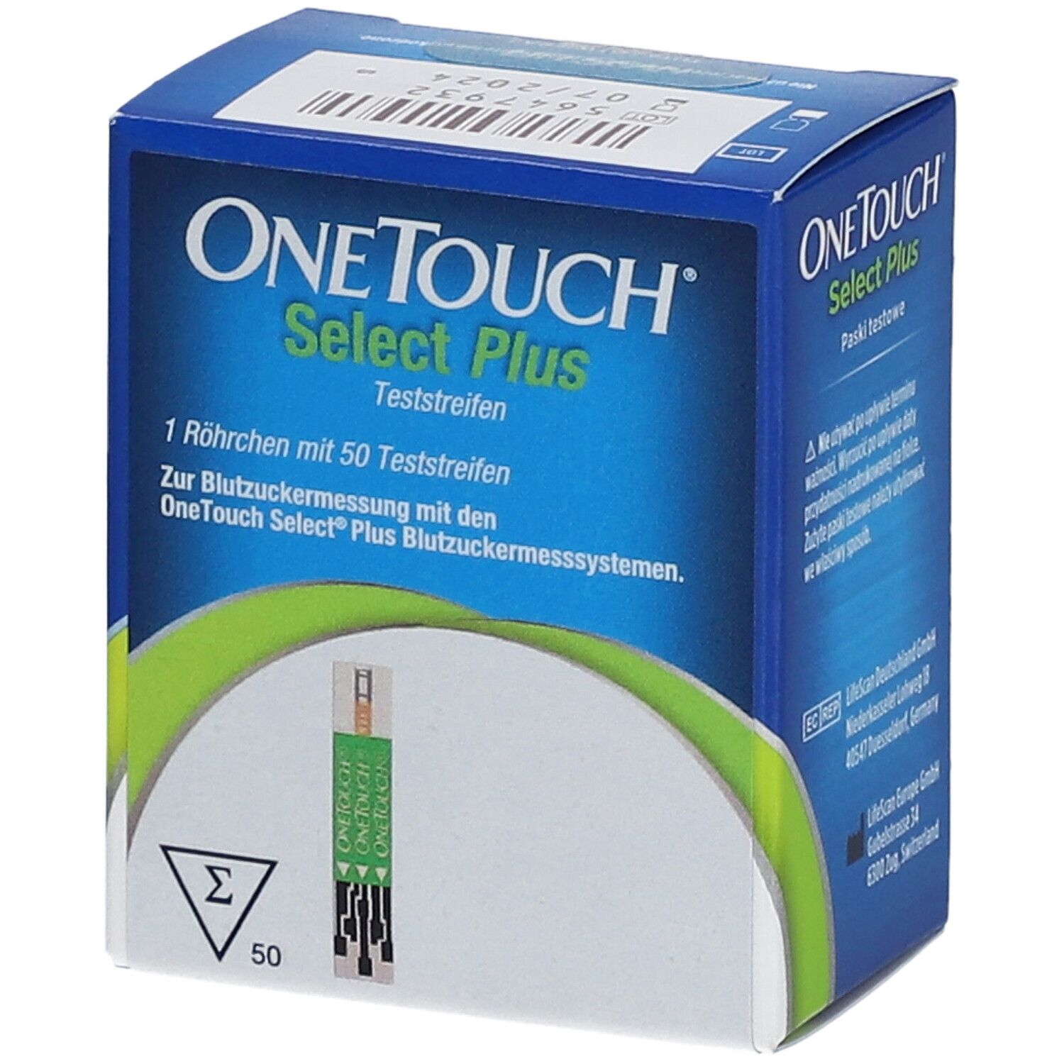 ONE Touch Select Plus Blutzucker Teststreifen 50 St