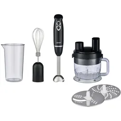 Herzberg Blender BLENDER RĘCZNY ZHB 4600 QUBE MASTER 1200W, Stabmixer, Schwarz, Silber