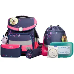 School-Mood Timeless Pro Leni (Hund), 7-tlg. Schulranzenset