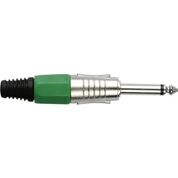 DAP 6.3 mm Jack Plug Mono Nickel housing Grüne Kappe