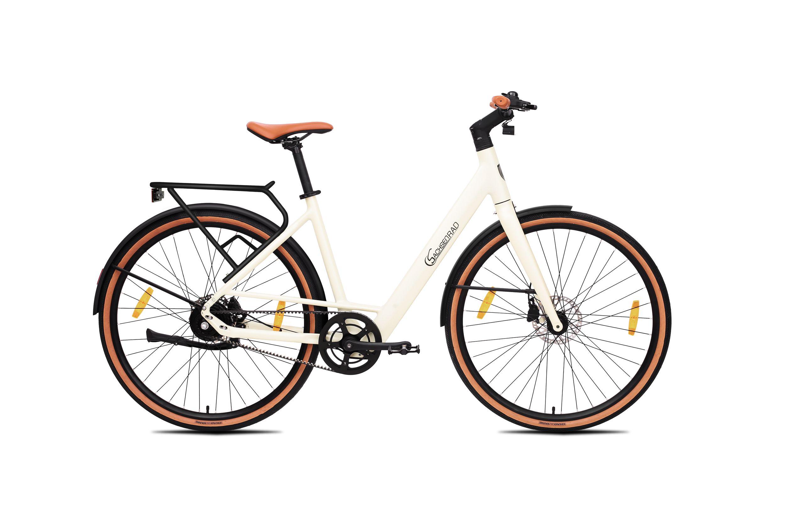 SachsenRAD Urban City E-Bike C3V Roma II mit KI-Unterstützung, Riemenantrieb, Ultraleicht 16kg, 28 Zoll Citybike Lenker vollintegriertes, Elektrorad