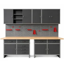 Prestige Works Garagenschrank 7tlg. schwarz 240 cm