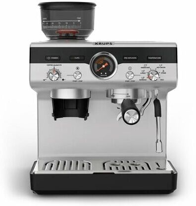 Krups - Siebträgermaschine - Precision Plus - Edelstahl - - MaxiCoffee