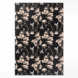 TEPPICH 140x210 cm Helle Blumen auf Zweigen Vintage Muster