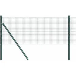 vidaXL Geschweißter Drahtzaun, bodenverankert 25 x 0,5 m Grün Netz
