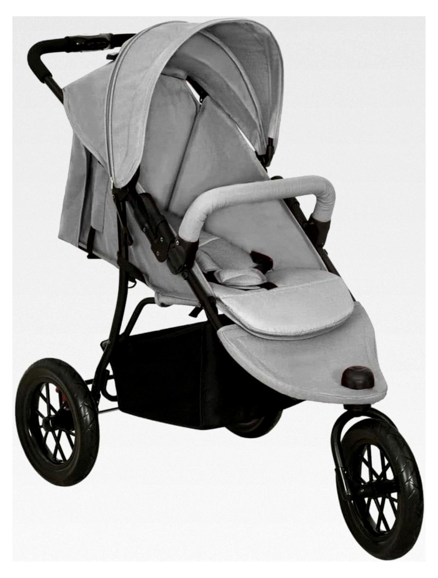 Kinderwagen in Hellgrau aus Stahl, 12,78 kg