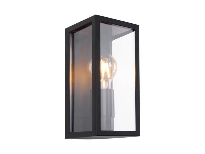 Außenleuchte Gundula schwarz matt, Ip54, 1xE27