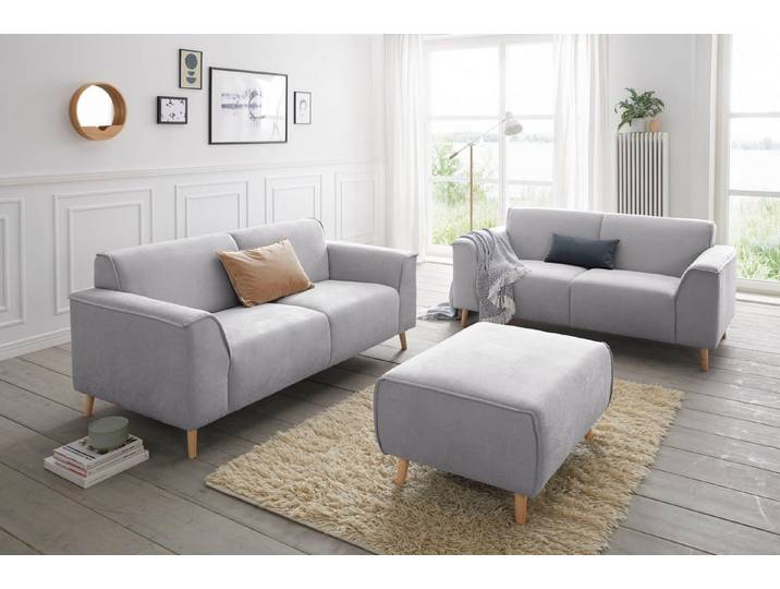 Home affaire Hocker Janek, mit Keder in scandinavischem Design