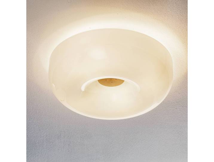 Foscarini Designer Deckenlampe Circus piccola, dimmbar, weiß / opal, für Wohn- / Esszimmer, Glas, Design, Deckenlampe