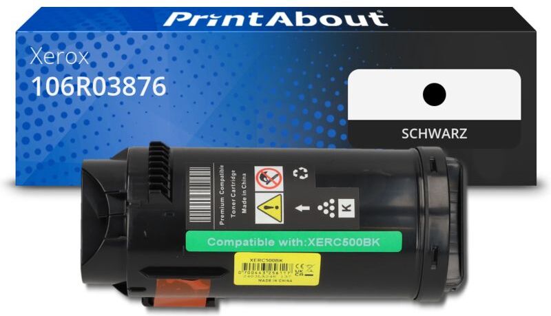 PrintAbout Toner kompatibel mit Xerox 106R03876 - Schwarz - Hohe Kapazität