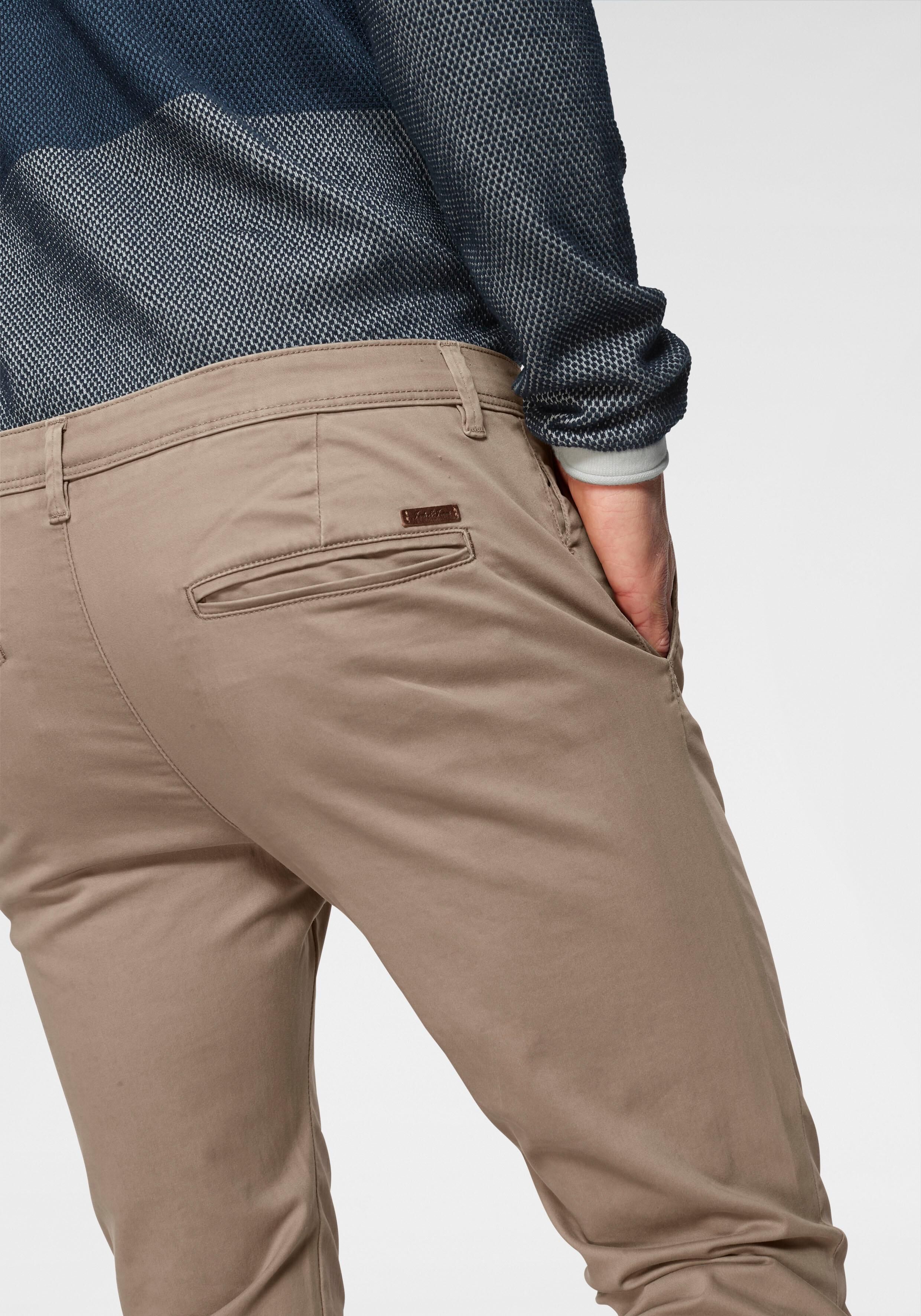 Jack & Jones "JJIMARCO mit Badge und hohem Tragekomfort" unifarben, modisch, slim fit, Baumwollmischung beige 34, Länge 34