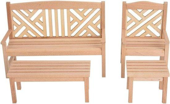 Poppenhuis Meubels Miniatuur Meubilair Houten Set 1:12 Schaal