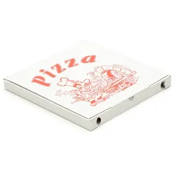 KK Verpackungen 300 Pizzakartons 320 x 320 x 40 mm Pizzaschachteln Motiv Verpackungen weiß