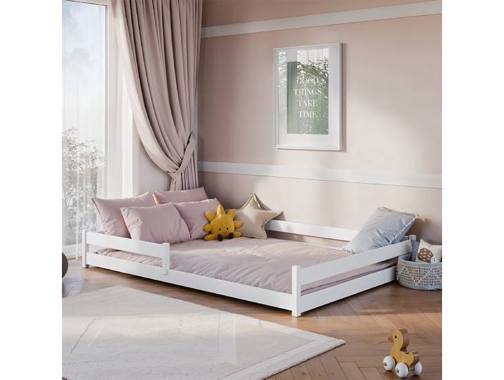 Lit Au Sol 140x200 Sommier Inclus Lily Blanc