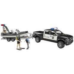 bruder Dodge RAM 2500 Polizei Pickup, L+S,Anh.,Boot Fertigmodell Nutzfahrzeug Modell 2507