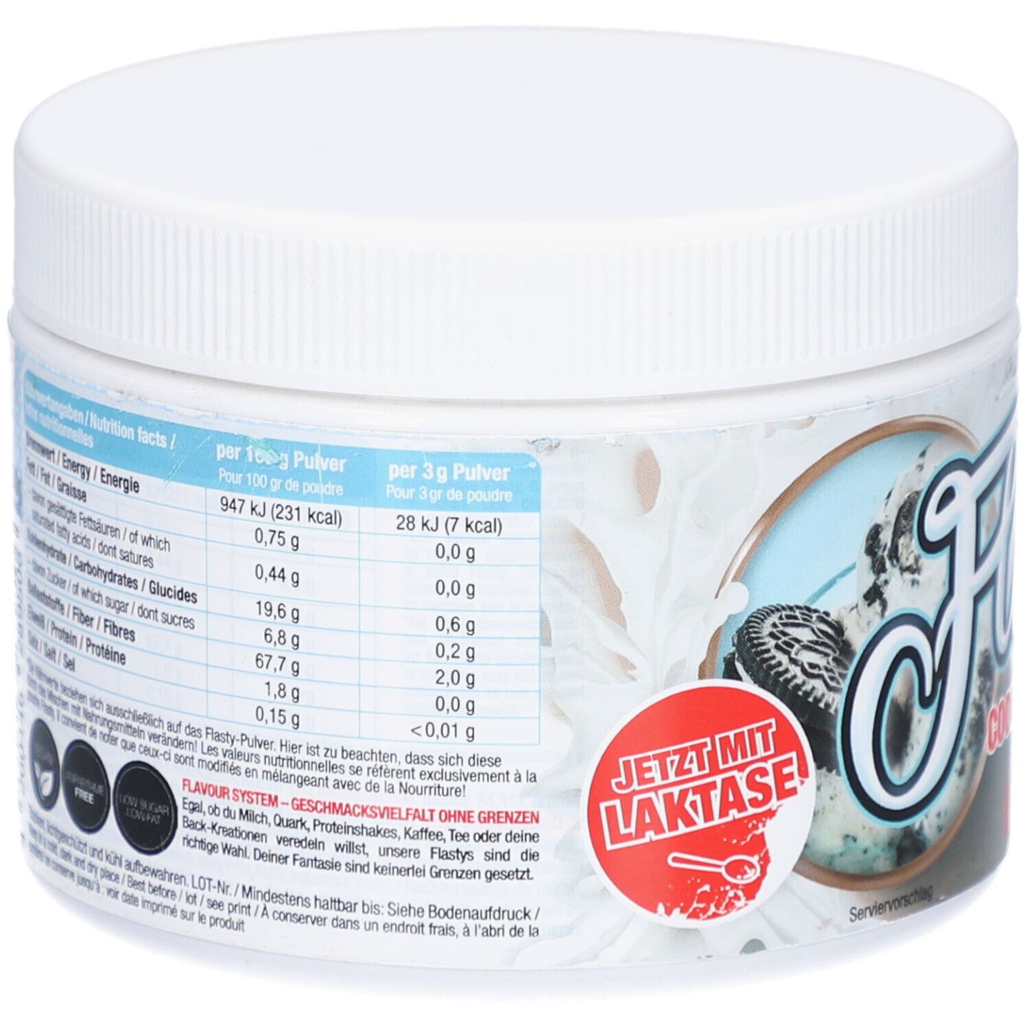 Flasty Cookies and cream 250 g Pulver