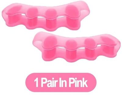 Uplifted Finds Protective Toe Separator Gel Straightener For Bunion And Hammer Toe Relief pink