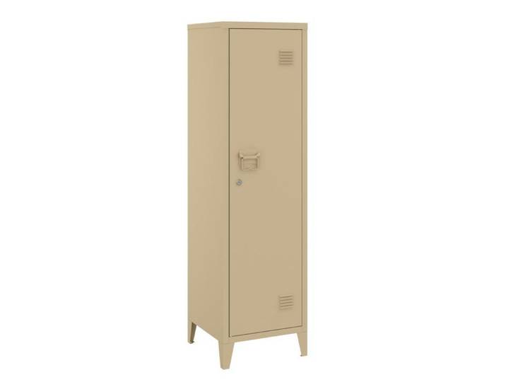 Armoire de rangement - HELLOSHOP26 - Métallique - Verrouillable - 2 étagères - 137 x 38 x 38 cm