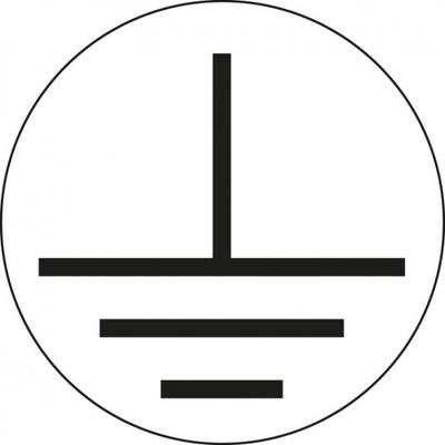Aufkleber I Leiterkennzeichen Erde, RoHS-konform, Folie, selbstklebend, Ø 20mm, 500/Rolle, DIN EN 60445 / IEC 60417