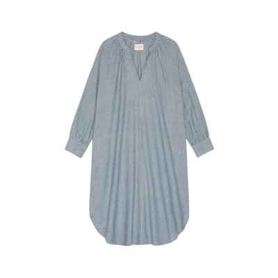 Jerseykleid MOSHI MOSHI MIND "moshi moshi mind Dress above", Damen, Gr. XS, Normalgrößen, blau (sea blau, weiß), Obermaterial: 100% Baumwolle, Kleider Jerseykleid
