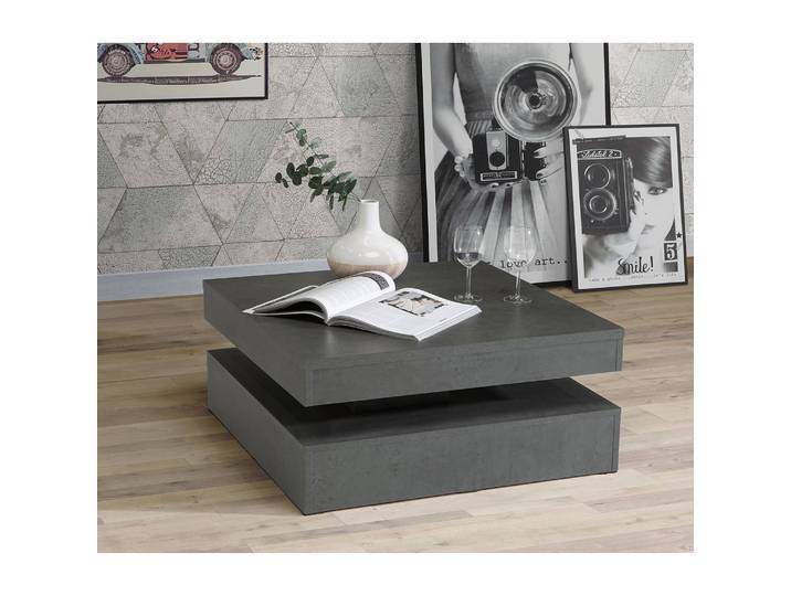 Couchtisch Tac 78 x 35 x 78cm Grau/Beton Dekor