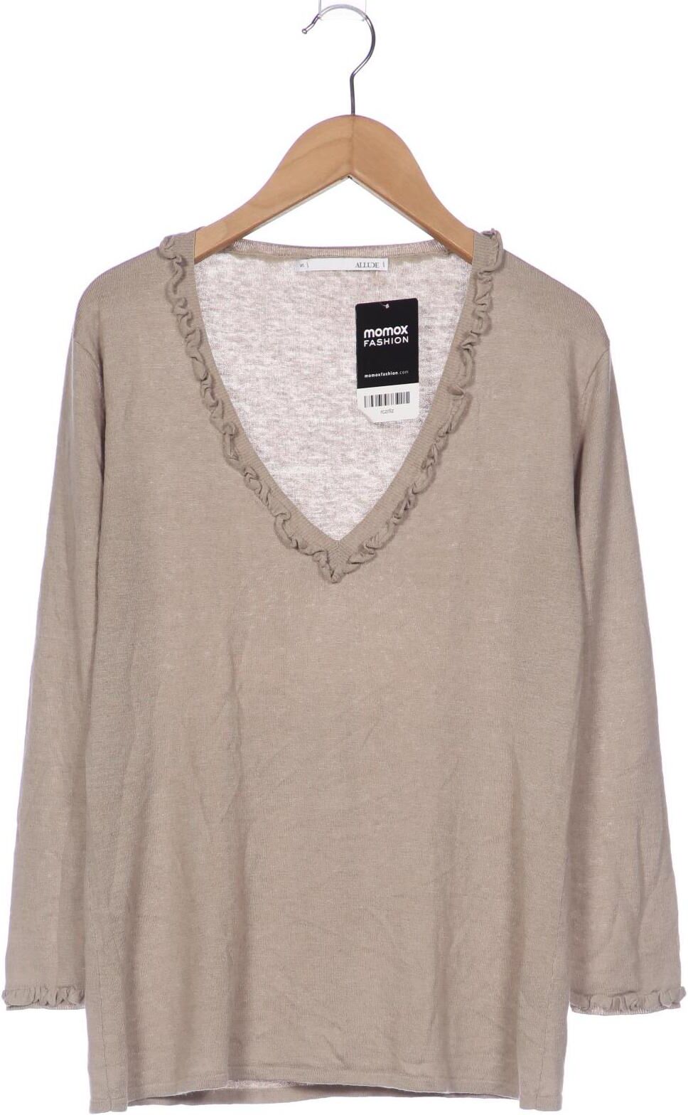 Allude Damen Pullover, Beige, Gr. S, Viskose / Seide / Leinen / Baumwolle - Second Hand