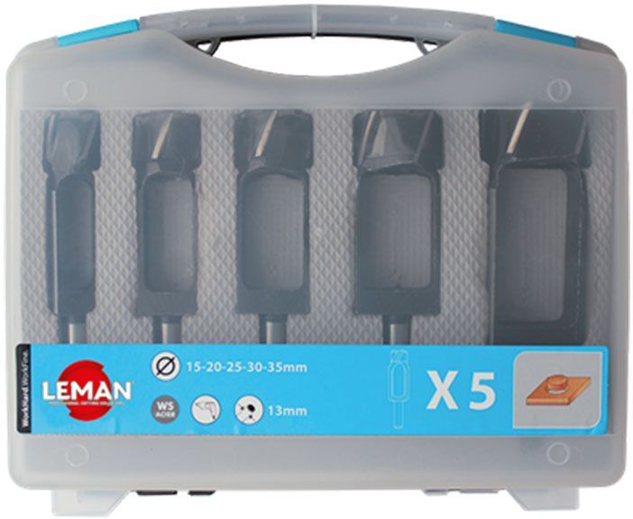 LEMAN Coffret bois de 5 mèches à bouchonner - 200.500.05