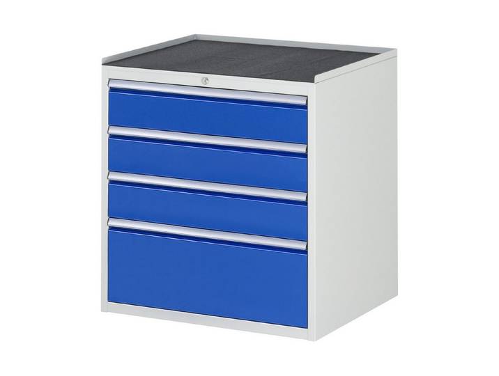 RAU Hängeregisterschrank Rau Schubladenschrank m. Anti-Rutsch-Matte 4 Schubl.-XL 3x150 1x270mm