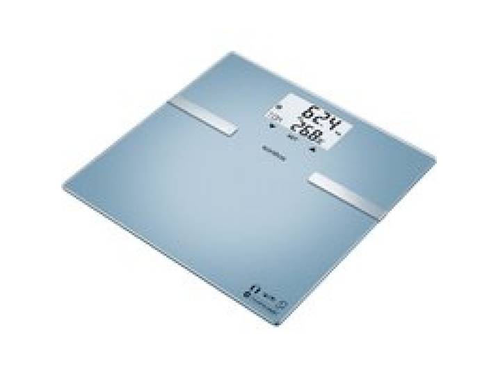 SANITAS Pèse-personne impédancemètre Bluetooth (argent blue)