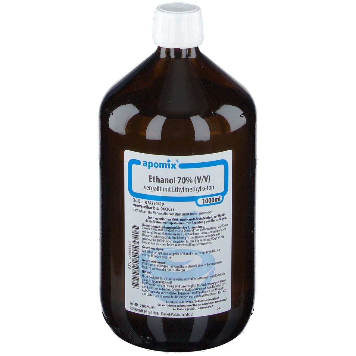 Ethanol MEK denaturatum 70% 1 l Flüssigkeit