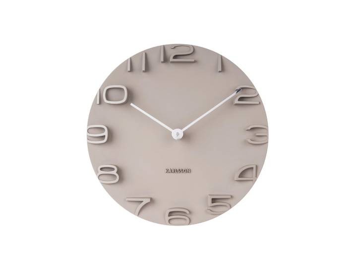 Karlsson Wanduhr The edge, Grau, Kunststoff, 42x42x5 cm, Dekoration, Uhren, Wanduhren
