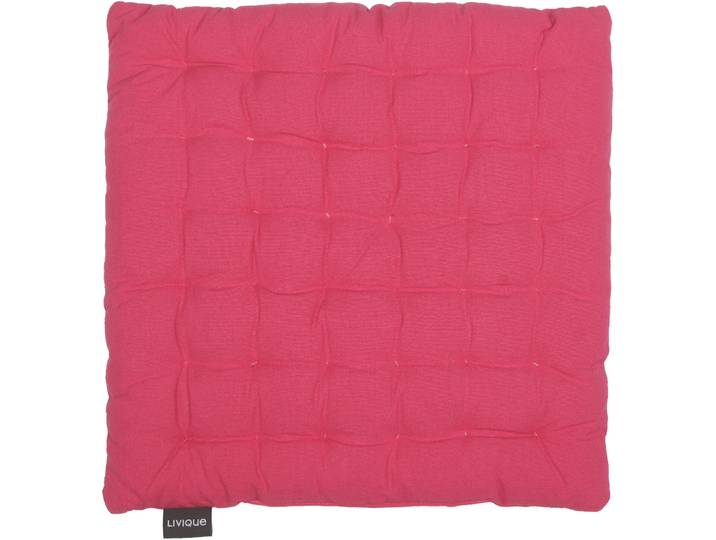 Sitzkissen Monaco 40x40x4cm pink - Material: Baumwolle