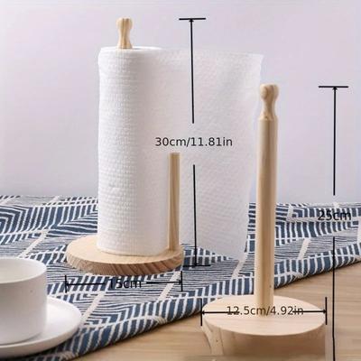Uplift Picks Wooden Paper Towel Holder Vertical Tissue Rack For Kitchen And Home large
